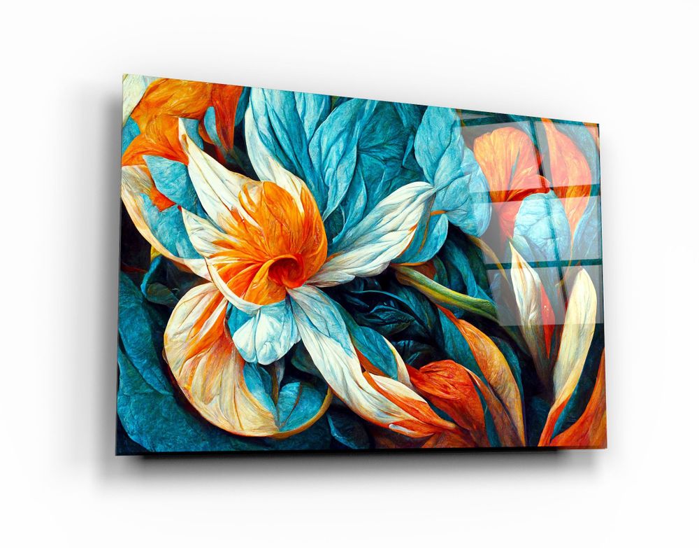 Autres décorations murales - Art mural en verre de la collection Flowers of Secret Garden Designers 110CMx70CM - ARTDESIGNA