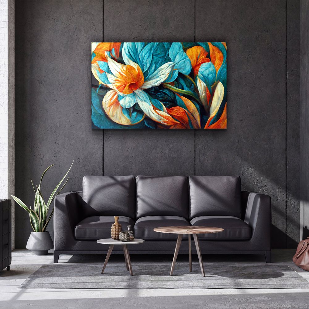 Autres décorations murales - Art mural en verre de la collection Flowers of Secret Garden Designers 110CMx70CM - ARTDESIGNA