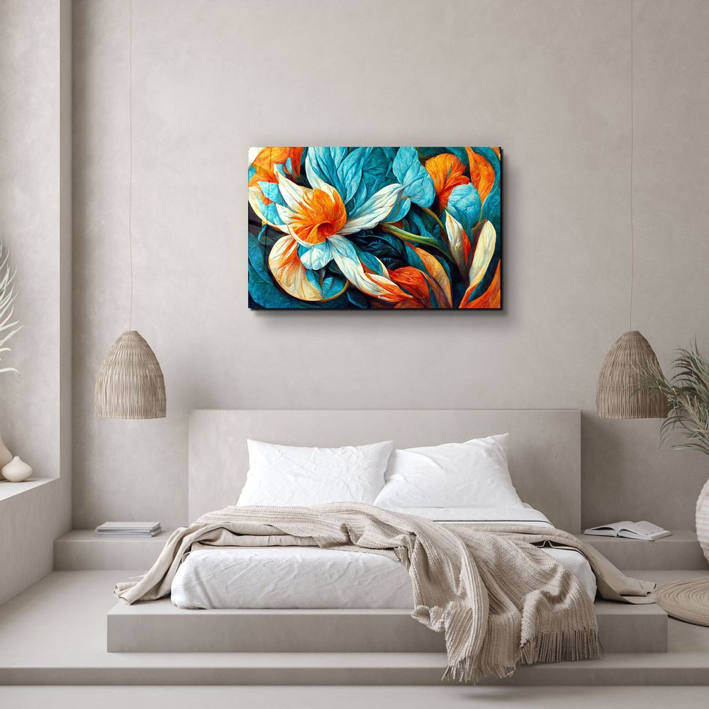 Autres décorations murales - Art mural en verre de la collection Flowers of Secret Garden Designers 110CMx70CM - ARTDESIGNA