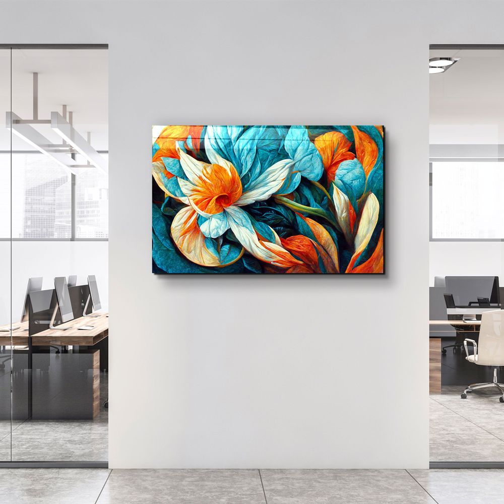 Autres décorations murales - Art mural en verre de la collection Flowers of Secret Garden Designers 110CMx70CM - ARTDESIGNA