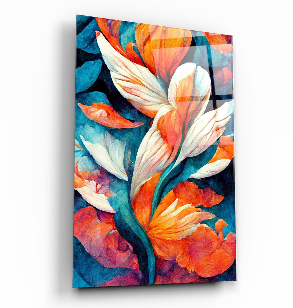 Other wall decoration - Flowers of Secret Garden 2Designers Collection Glass Wall Art  110CMx70CM - ARTDESIGNA
