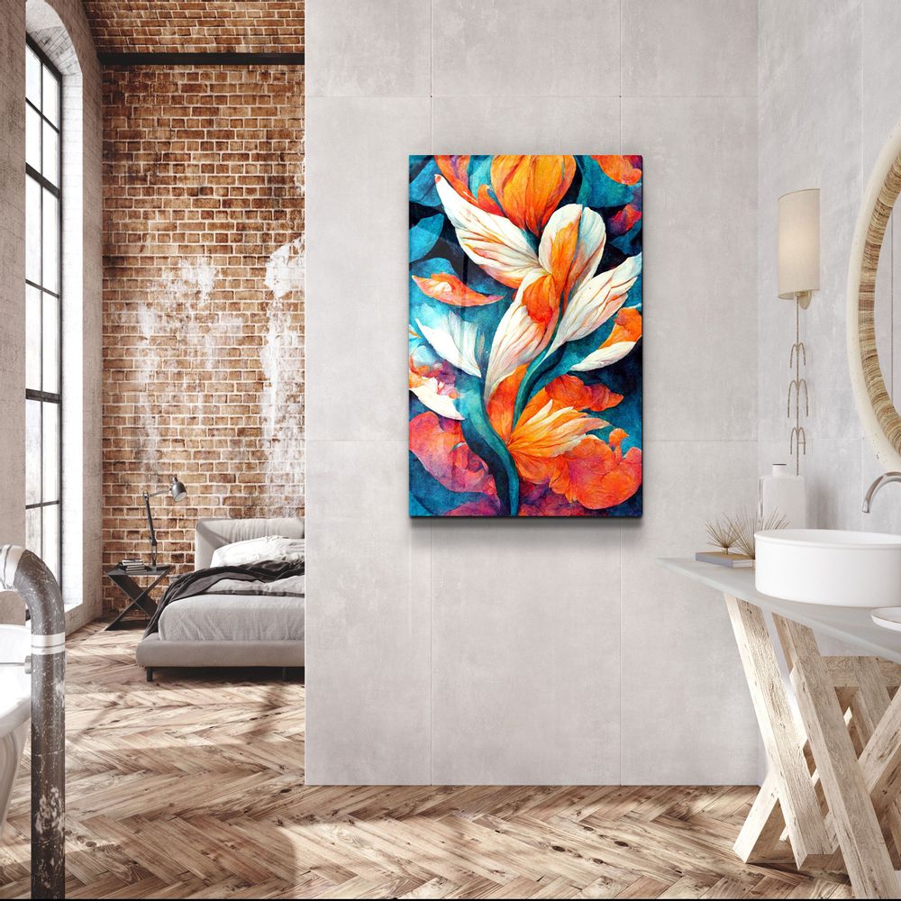 Other wall decoration - Flowers of Secret Garden 2Designers Collection Glass Wall Art  110CMx70CM - ARTDESIGNA