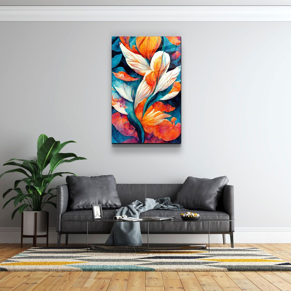 Other wall decoration - Flowers of Secret Garden 2Designers Collection Glass Wall Art  110CMx70CM - ARTDESIGNA