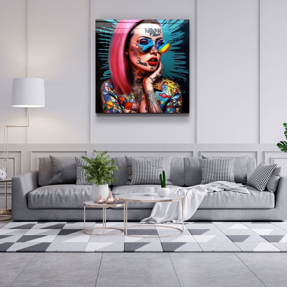 Other wall decoration - Stylish 2 Designers Collection Glass Wall Art 80CMX80CM - ARTDESIGNA