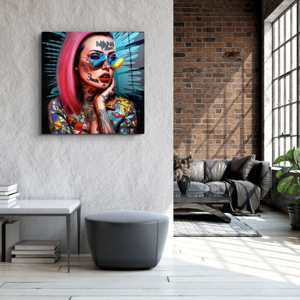 Other wall decoration - Stylish 2 Designers Collection Glass Wall Art 80CMX80CM - ARTDESIGNA
