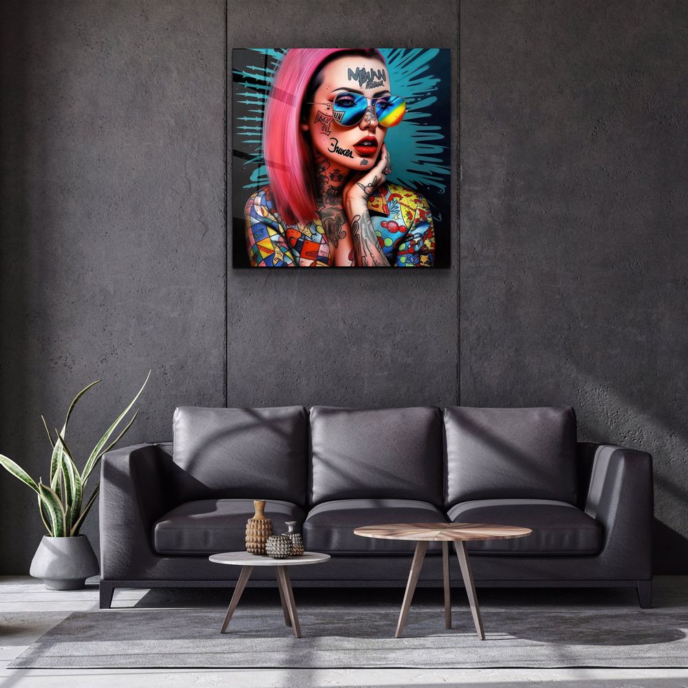Other wall decoration - Stylish 2 Designers Collection Glass Wall Art 80CMX80CM - ARTDESIGNA