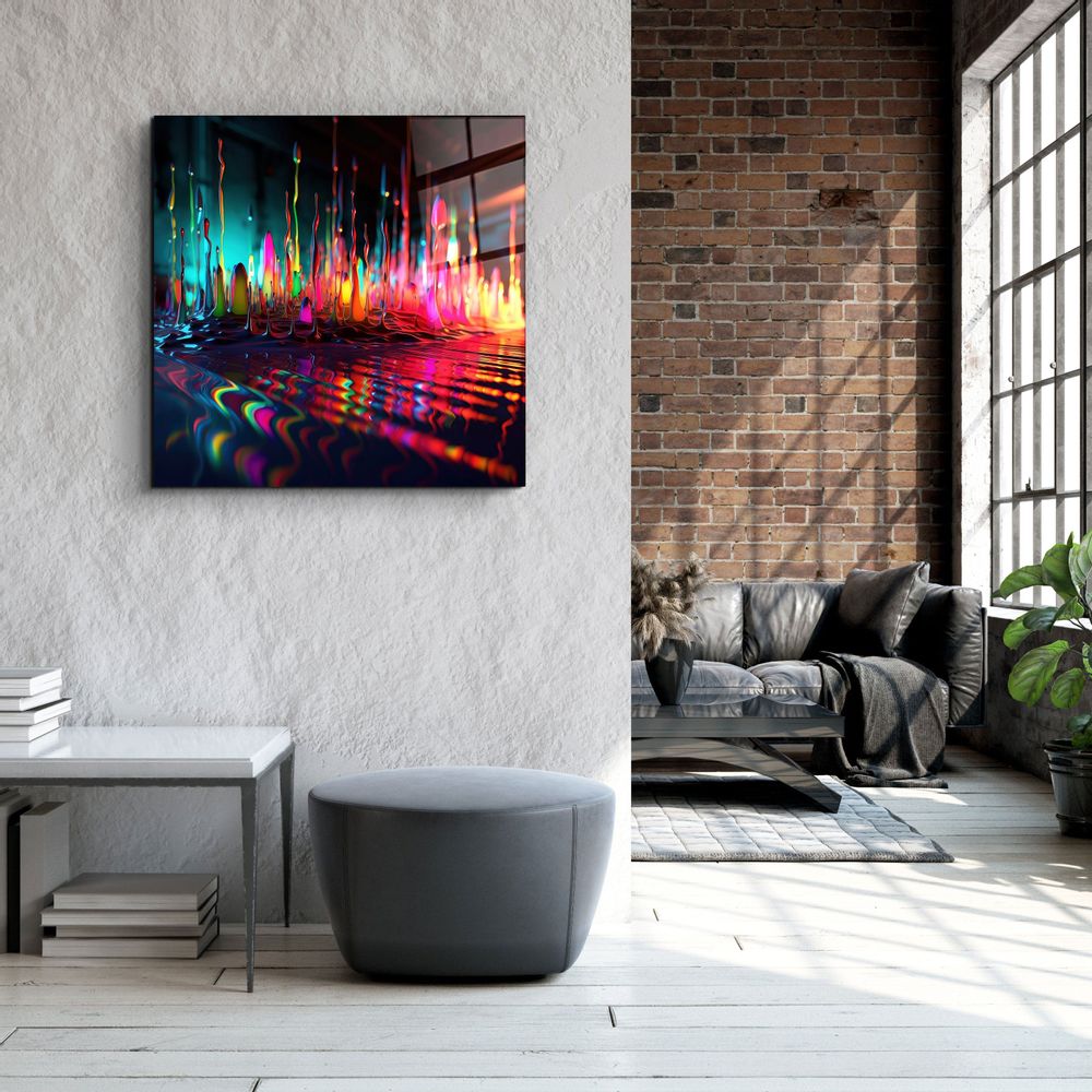 Other wall decoration - Paint Drops V1 Designers Collection Glass Wall Art 80CMX80CM - ARTDESIGNA