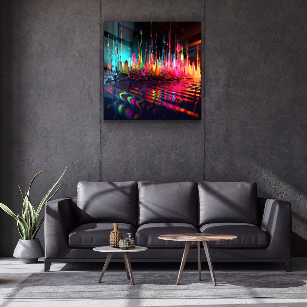 Other wall decoration - Paint Drops V1 Designers Collection Glass Wall Art 80CMX80CM - ARTDESIGNA