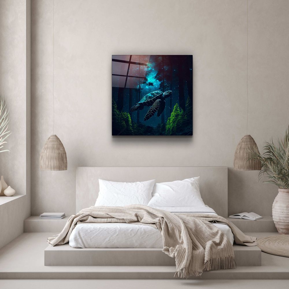 Other wall decoration - Turtle Designers Collection Glass Wall Art 80CMX80CM - ARTDESIGNA