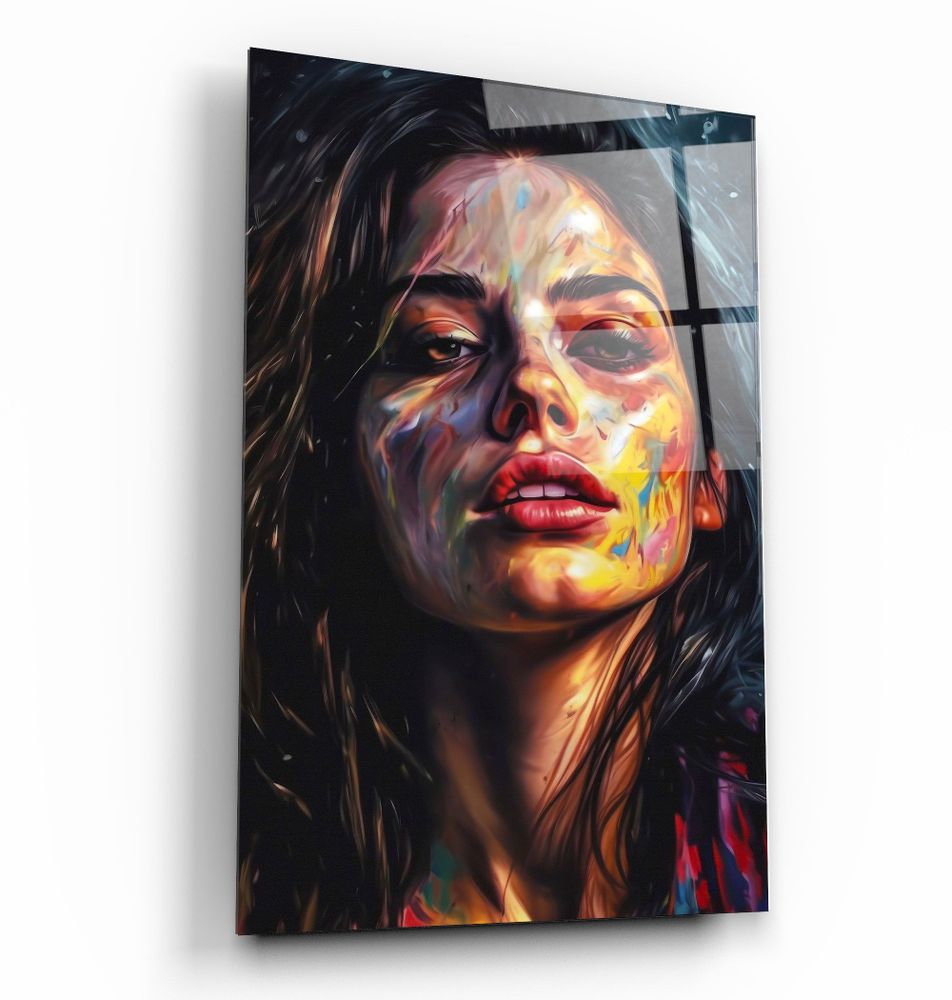 Other wall decoration - Beauty Oil Painting V1Designers Collection Glass Wall Art 110CMx70CM - ARTDESIGNA