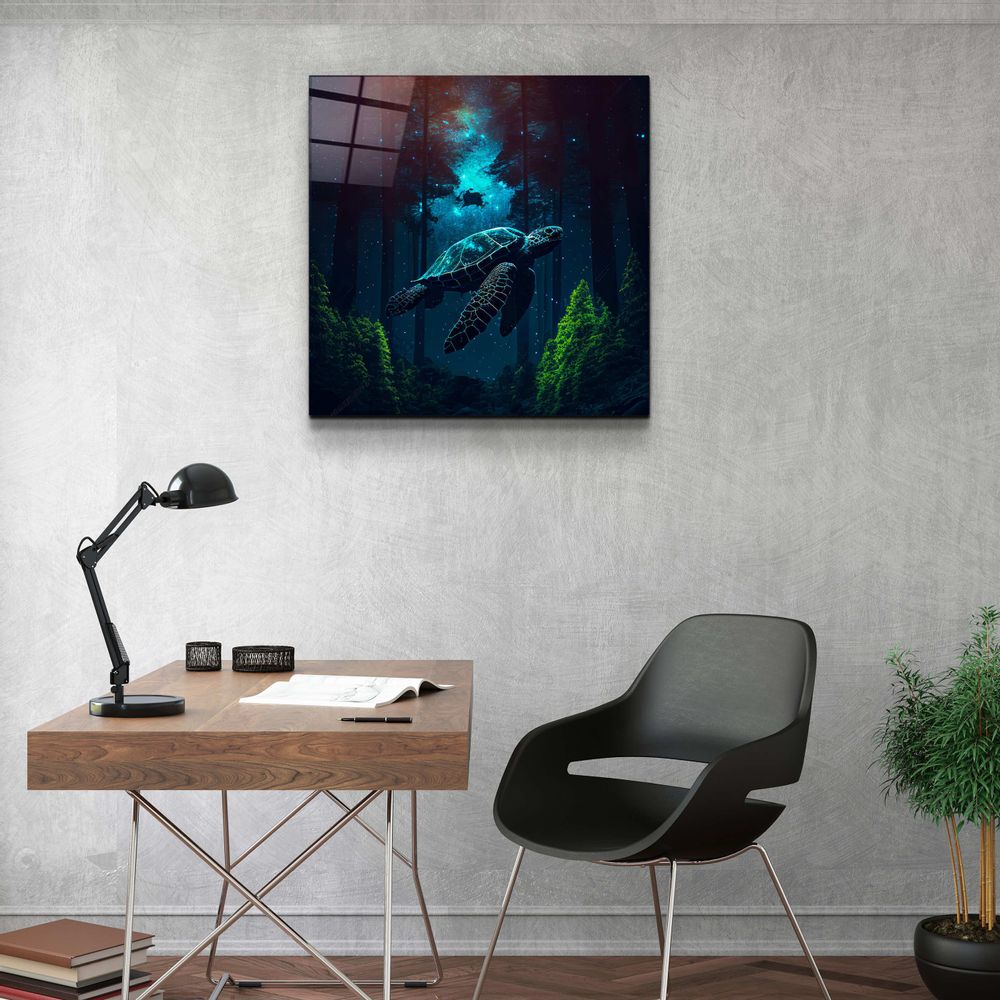 Other wall decoration - Turtle Designers Collection Glass Wall Art 80CMX80CM - ARTDESIGNA