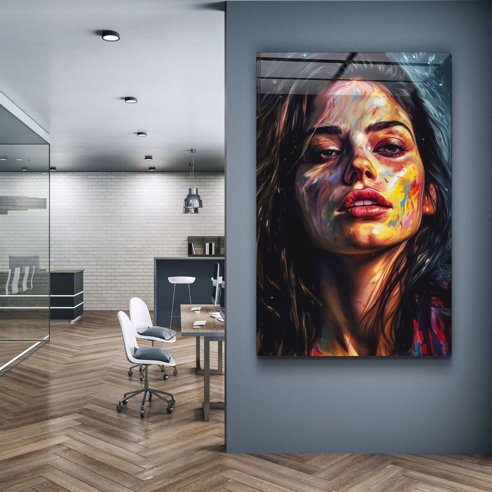 Other wall decoration - Beauty Oil Painting V1Designers Collection Glass Wall Art 110CMx70CM - ARTDESIGNA