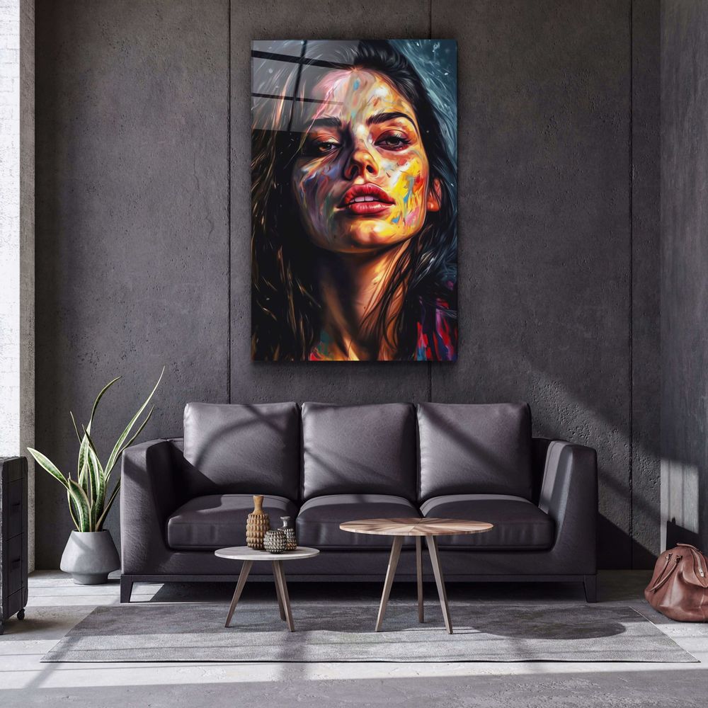 Other wall decoration - Beauty Oil Painting V1Designers Collection Glass Wall Art 110CMx70CM - ARTDESIGNA