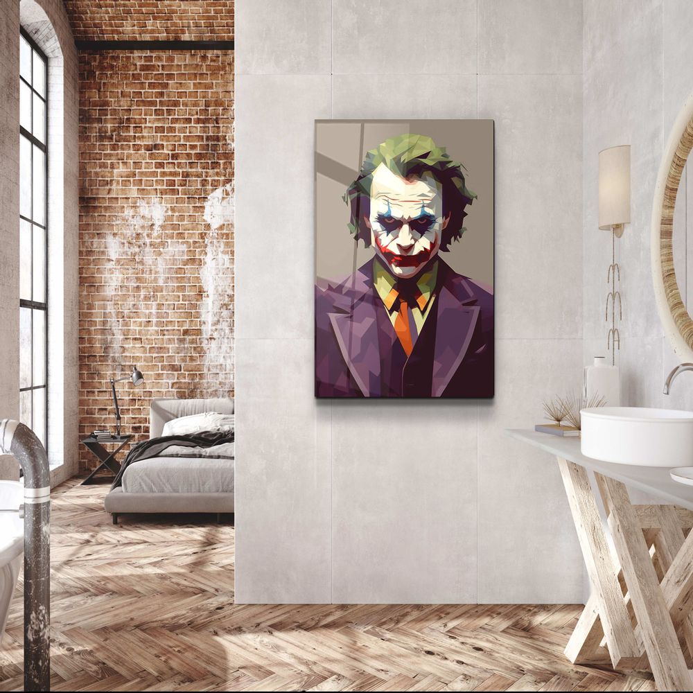 Other wall decoration - Joker PixelsDesigners Collection Glass Wall Art 110CMx70CM - ARTDESIGNA