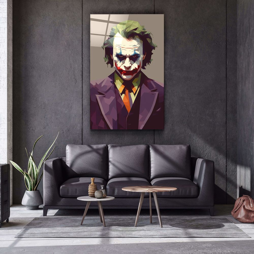 Other wall decoration - Joker PixelsDesigners Collection Glass Wall Art 110CMx70CM - ARTDESIGNA