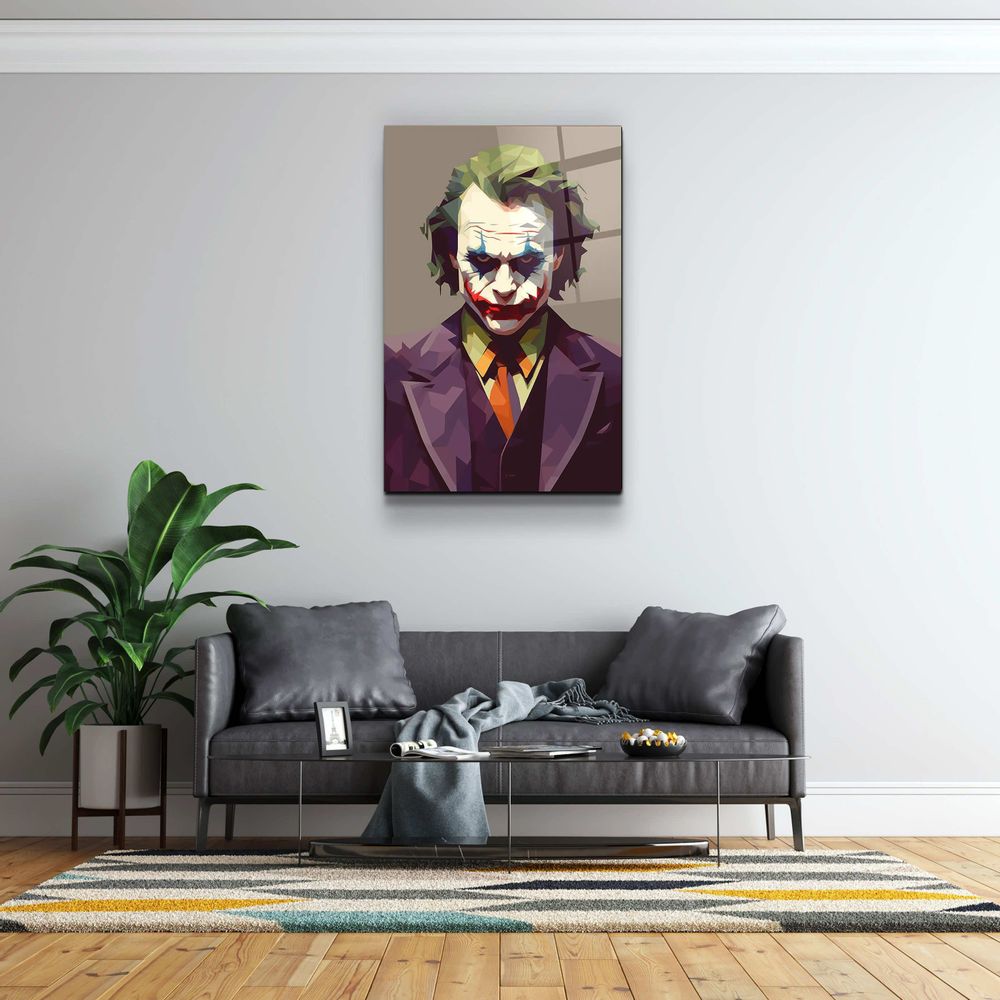 Other wall decoration - Joker PixelsDesigners Collection Glass Wall Art 110CMx70CM - ARTDESIGNA