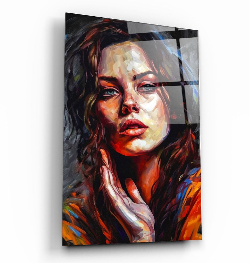 Other wall decoration - Beauty Oil Painting V2Designers Collection Glass Wall Art 110CMx70CM - ARTDESIGNA