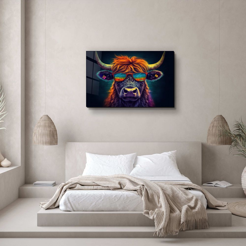 Other wall decoration - Cool BullDesigners Collection Glass Wall Art  110CMx70CM - ARTDESIGNA