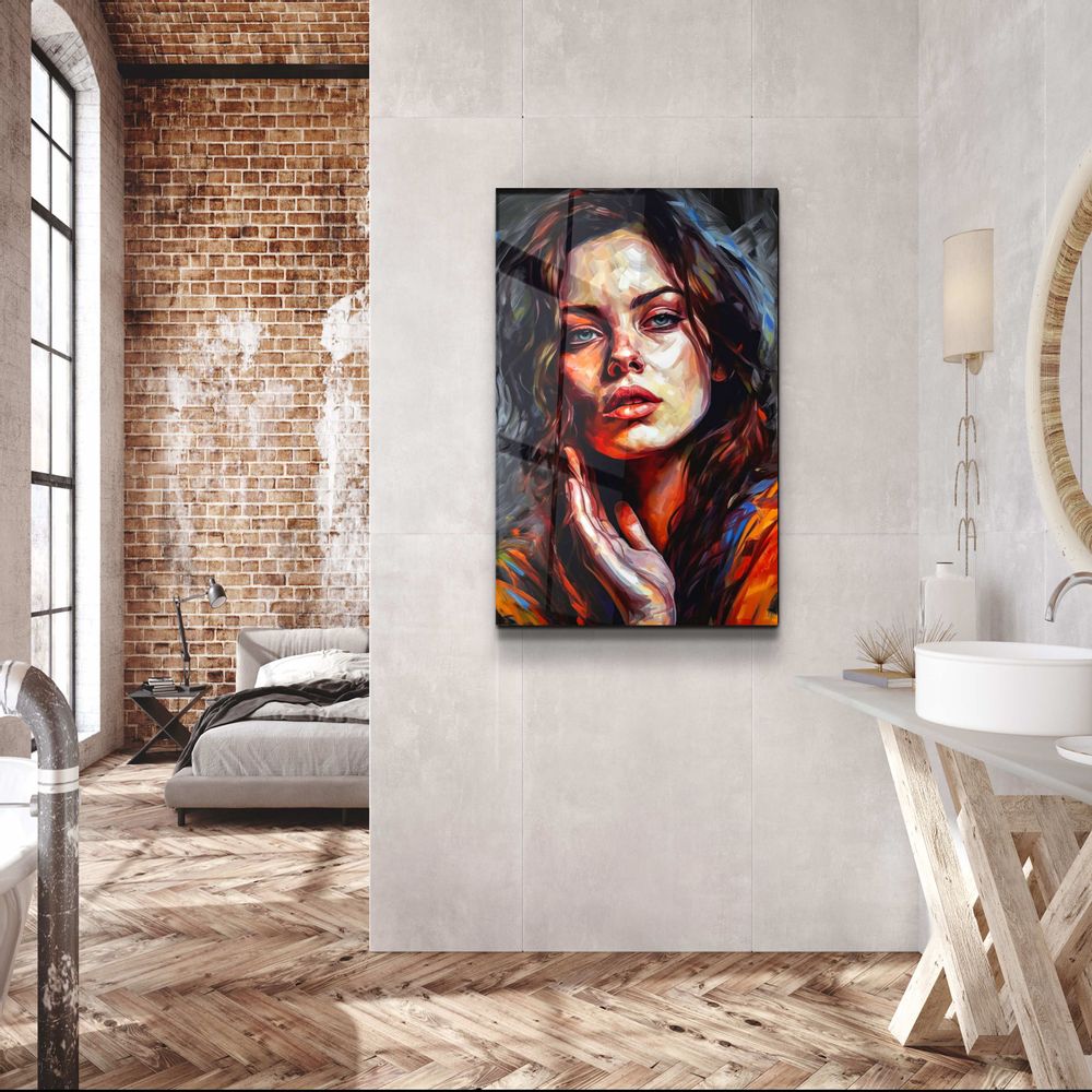 Other wall decoration - Beauty Oil Painting V2Designers Collection Glass Wall Art 110CMx70CM - ARTDESIGNA