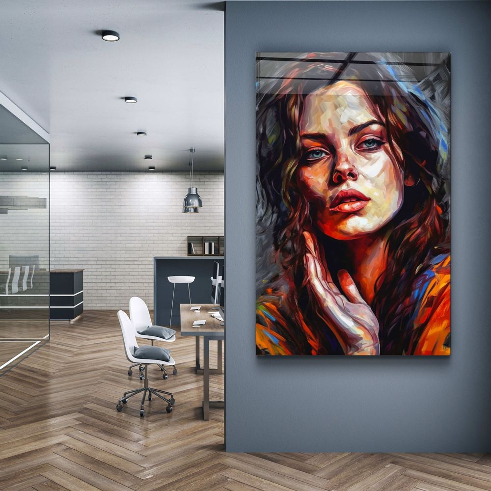Other wall decoration - Beauty Oil Painting V2Designers Collection Glass Wall Art 110CMx70CM - ARTDESIGNA