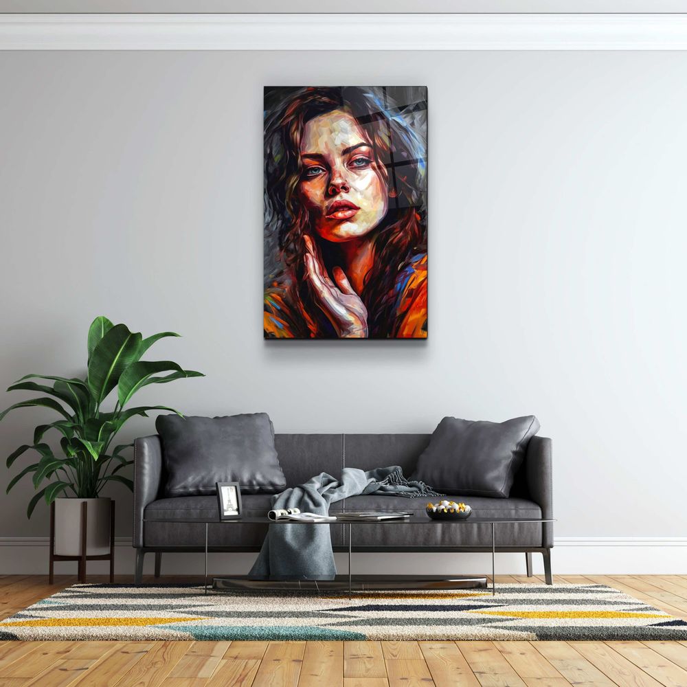 Other wall decoration - Beauty Oil Painting V2Designers Collection Glass Wall Art 110CMx70CM - ARTDESIGNA