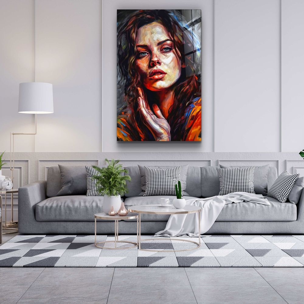 Other wall decoration - Beauty Oil Painting V2Designers Collection Glass Wall Art 110CMx70CM - ARTDESIGNA