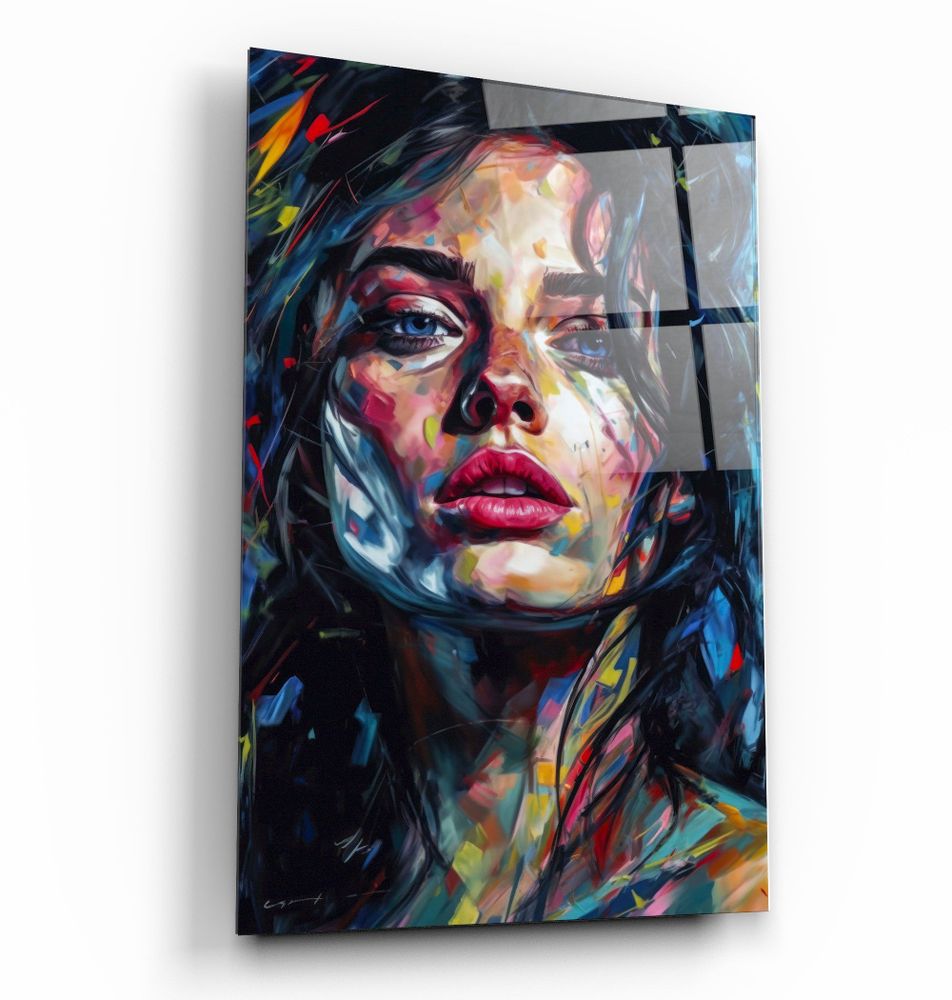 Other wall decoration - Beauty Oil Painting V3Designers Collection Glass Wall Art  110CMx70CM - ARTDESIGNA