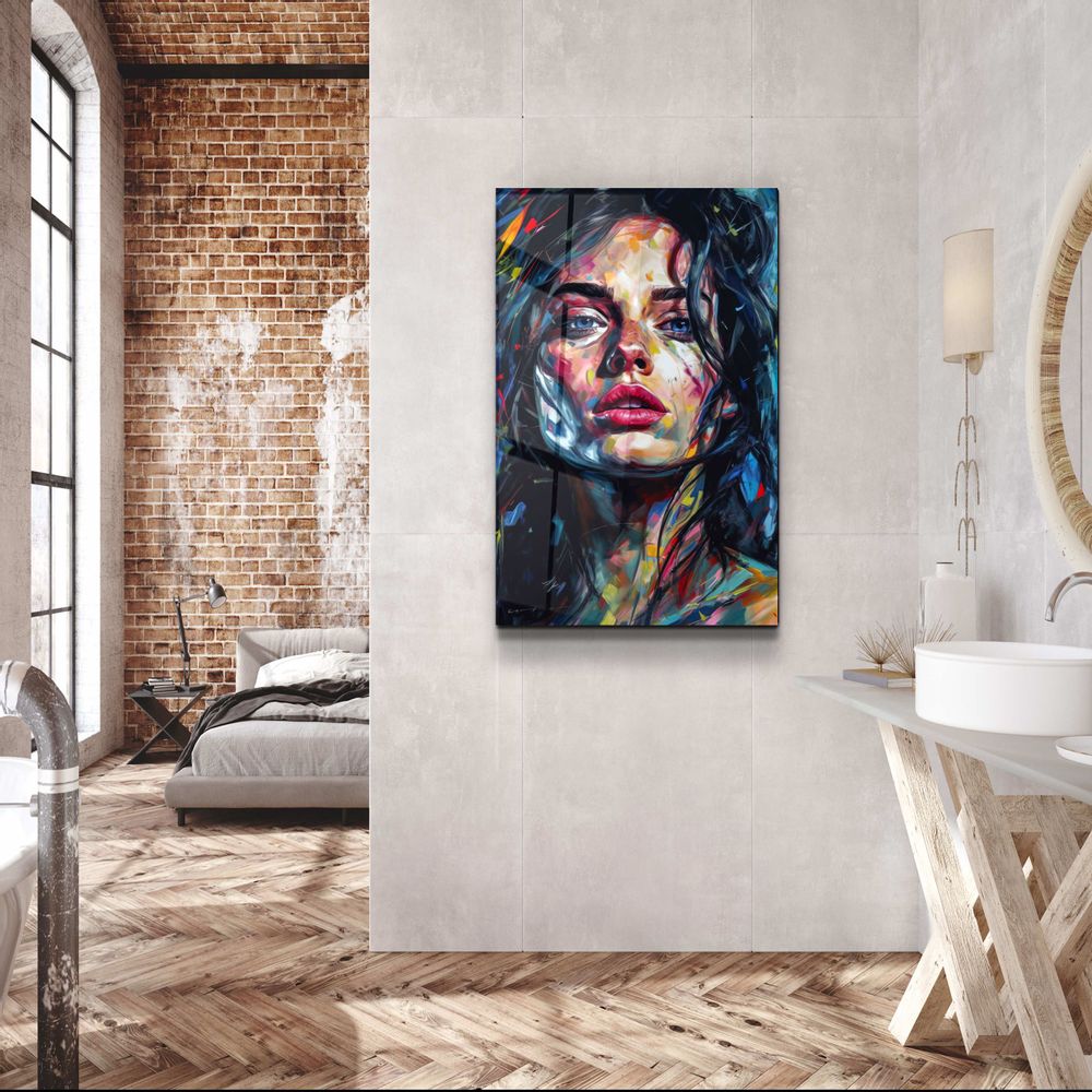 Other wall decoration - Beauty Oil Painting V3Designers Collection Glass Wall Art  110CMx70CM - ARTDESIGNA
