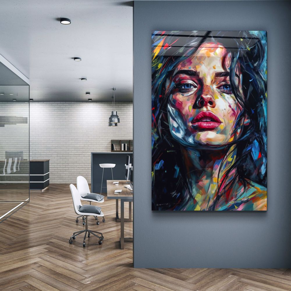 Other wall decoration - Beauty Oil Painting V3Designers Collection Glass Wall Art  110CMx70CM - ARTDESIGNA