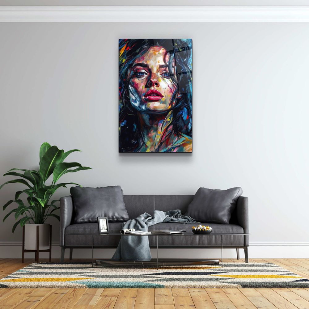 Other wall decoration - Beauty Oil Painting V3Designers Collection Glass Wall Art  110CMx70CM - ARTDESIGNA