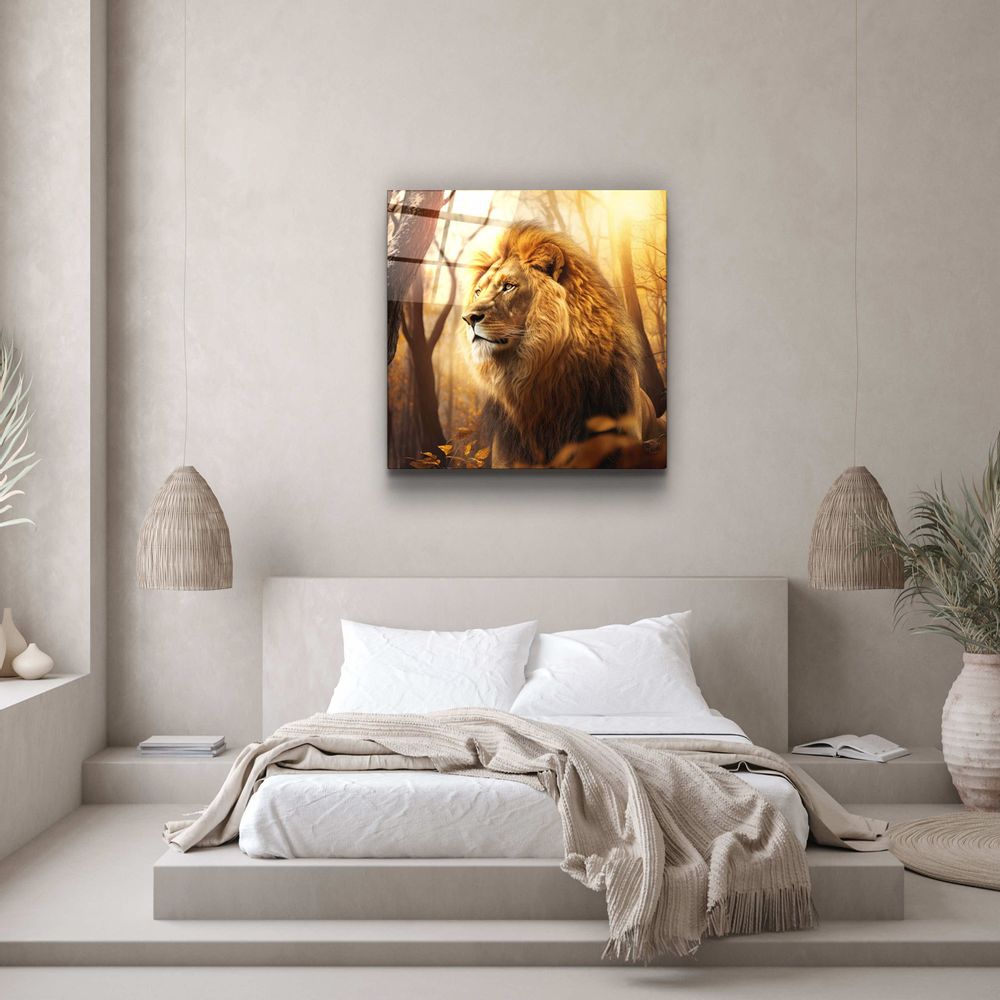 Autres décorations murales - Fire Lord V2 Designers Collection Décoration murale en verre 80CMX80CM - ARTDESIGNA