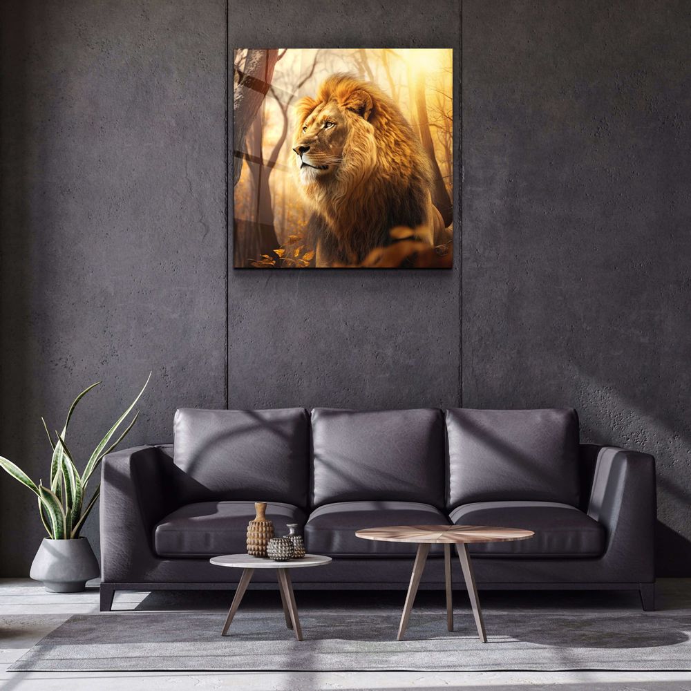 Autres décorations murales - Fire Lord V2 Designers Collection Décoration murale en verre 80CMX80CM - ARTDESIGNA