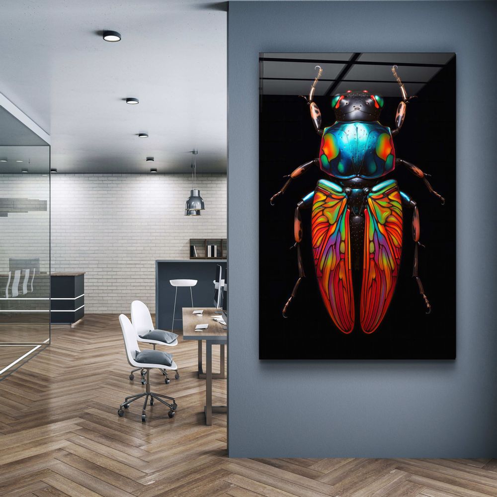Other wall decoration - Mystic BugDesigners Collection Glass Wall Art 110CMx70CM - ARTDESIGNA