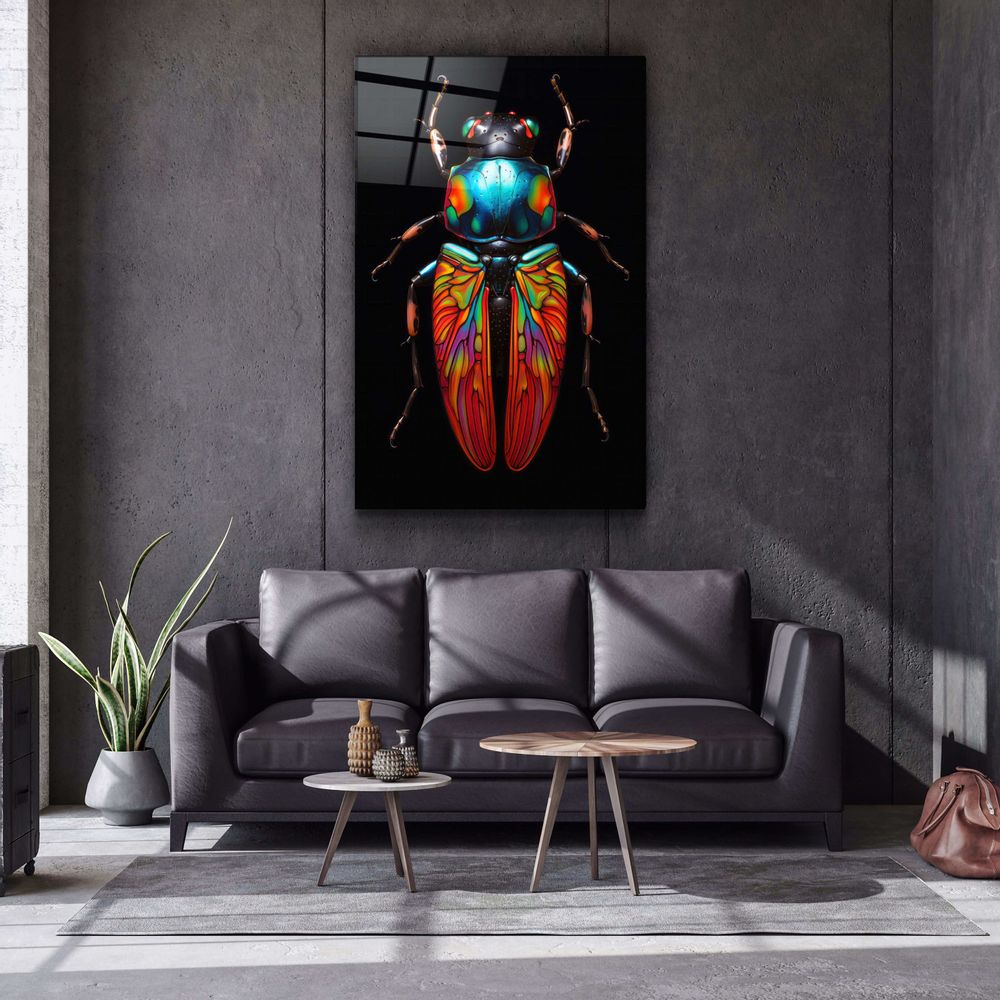 Other wall decoration - Mystic BugDesigners Collection Glass Wall Art 110CMx70CM - ARTDESIGNA