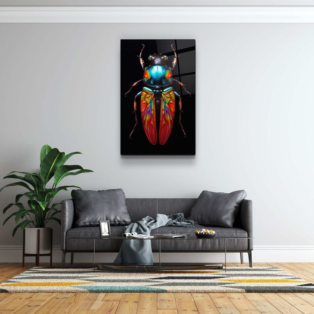Other wall decoration - Mystic BugDesigners Collection Glass Wall Art 110CMx70CM - ARTDESIGNA