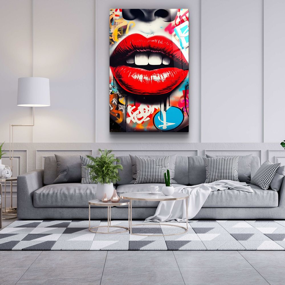 Other wall decoration - LippsDesigners Collection Glass Wall Art 110CMx70CM - ARTDESIGNA
