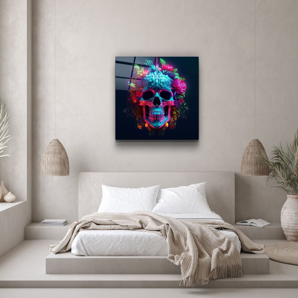 Other wall decoration - Skull Designers Collection Glass Wall Art 110CMx70CM - ARTDESIGNA