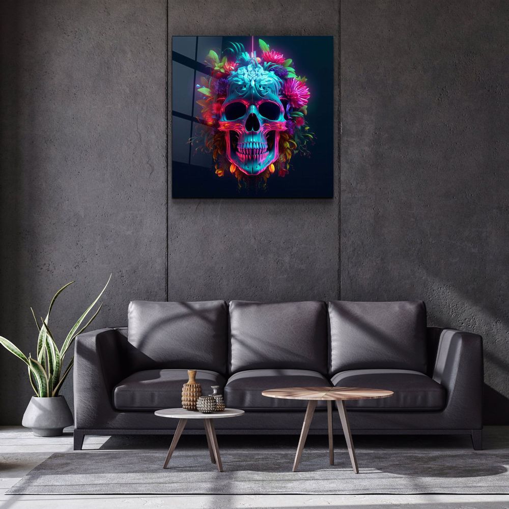 Other wall decoration - Skull Designers Collection Glass Wall Art 110CMx70CM - ARTDESIGNA