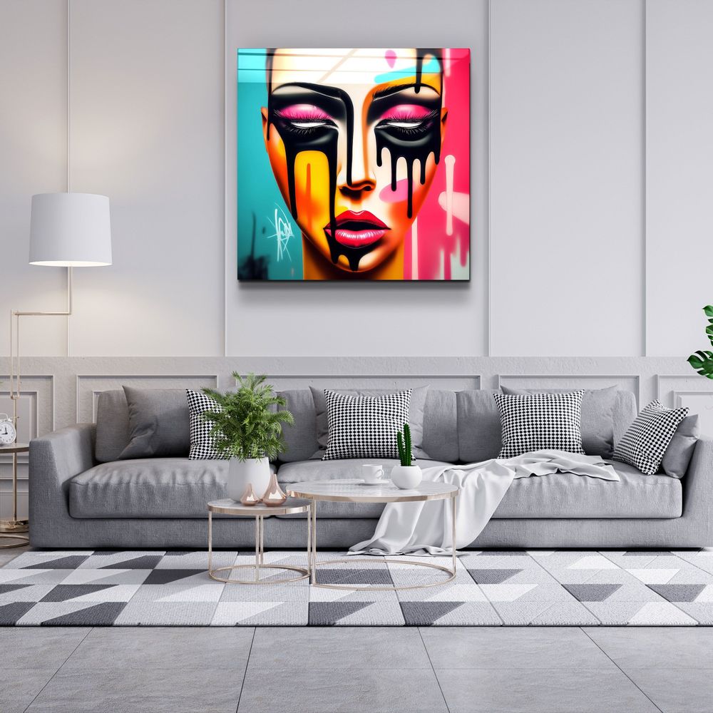 Autres décorations murales - Art mural en verre de la collection Cryin Designers 80CMX80CM - ARTDESIGNA