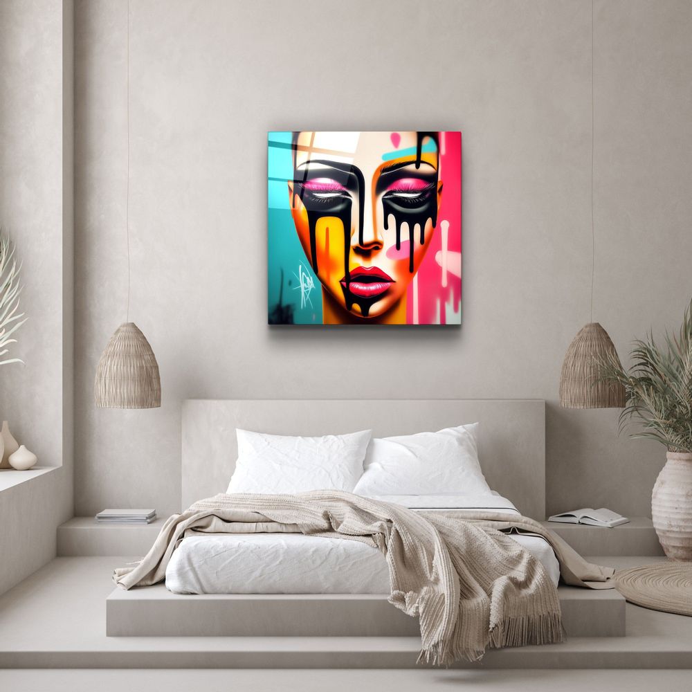 Autres décorations murales - Art mural en verre de la collection Cryin Designers 80CMX80CM - ARTDESIGNA