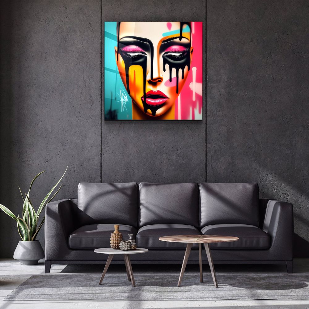 Autres décorations murales - Art mural en verre de la collection Cryin Designers 80CMX80CM - ARTDESIGNA