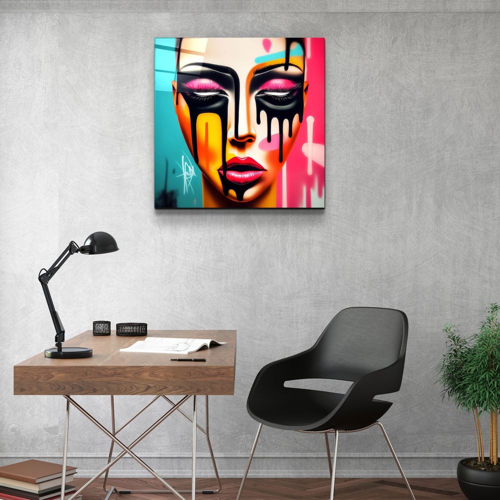 Autres décorations murales - Art mural en verre de la collection Cryin Designers 80CMX80CM - ARTDESIGNA