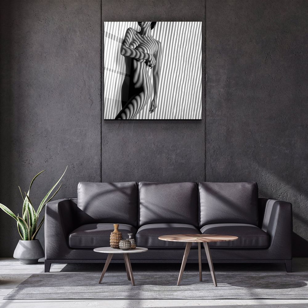 Autres décorations murales - Art mural en verre de la collection Designers Naked Shadows V2 80CMX80CM - ARTDESIGNA
