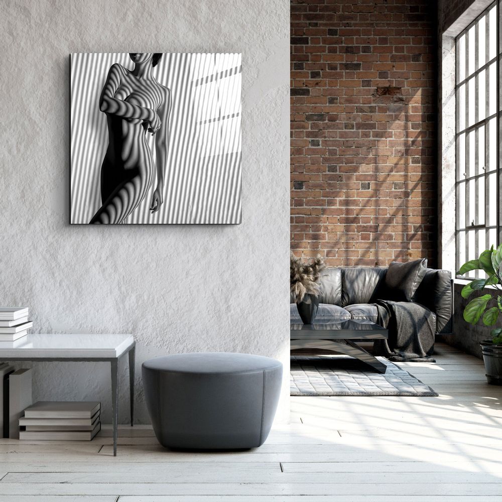 Autres décorations murales - Art mural en verre de la collection Designers Naked Shadows V2 80CMX80CM - ARTDESIGNA