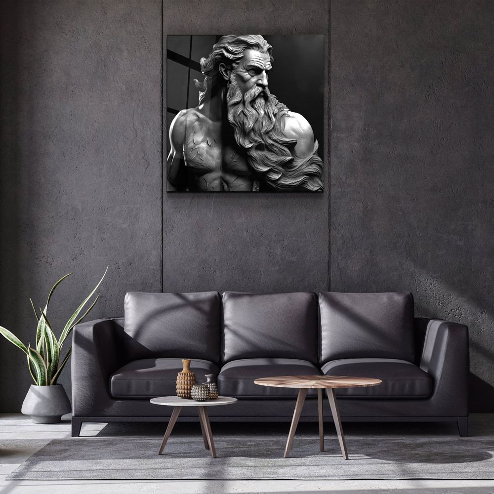Autres décorations murales - Art mural en verre de la collection Zeus Myth Designers 80CMX80CM - ARTDESIGNA