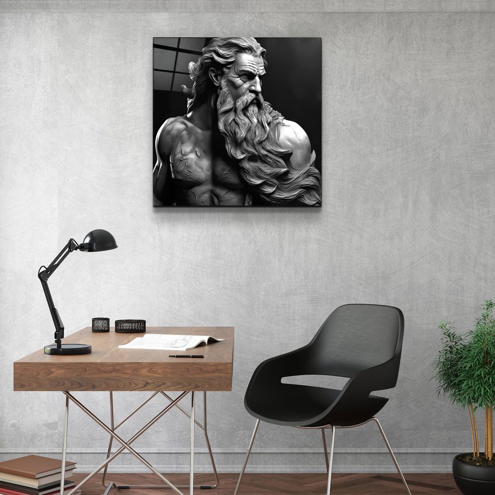 Autres décorations murales - Art mural en verre de la collection Zeus Myth Designers 80CMX80CM - ARTDESIGNA