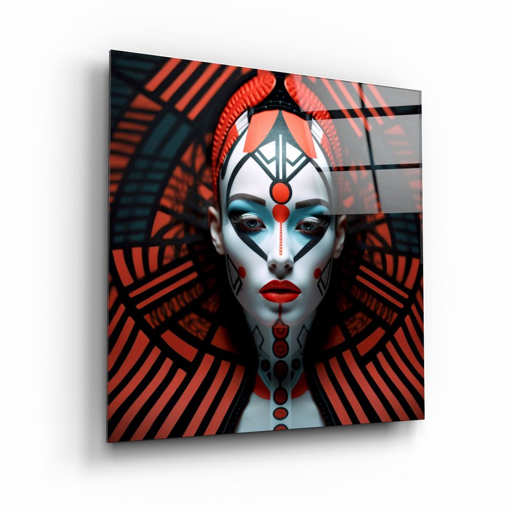 Autres décorations murales - Art mural en verre de la collection Red Queen Designers 80CMX80CM - ARTDESIGNA