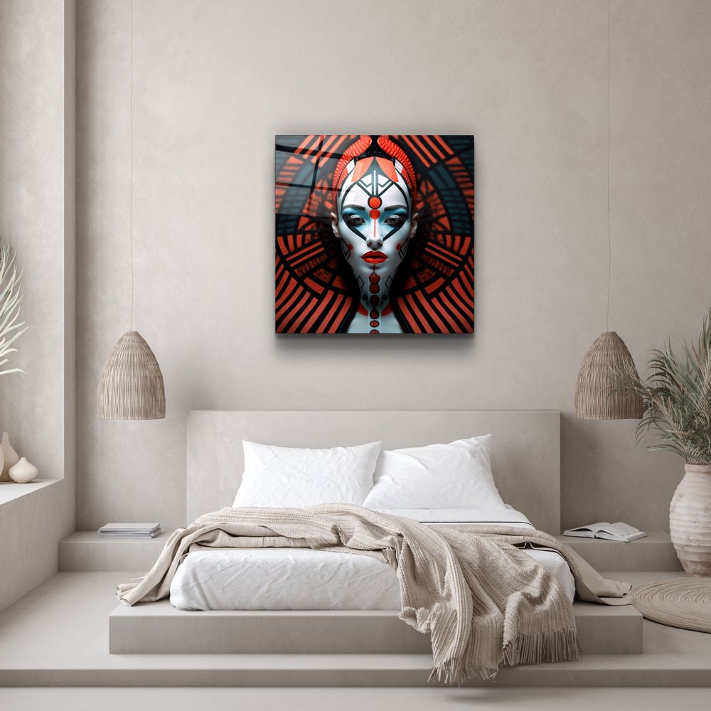 Autres décorations murales - Art mural en verre de la collection Red Queen Designers 80CMX80CM - ARTDESIGNA