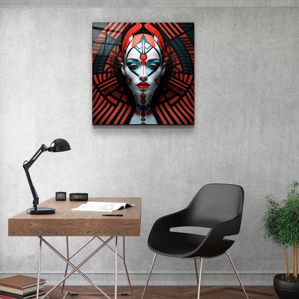 Autres décorations murales - Art mural en verre de la collection Red Queen Designers 80CMX80CM - ARTDESIGNA