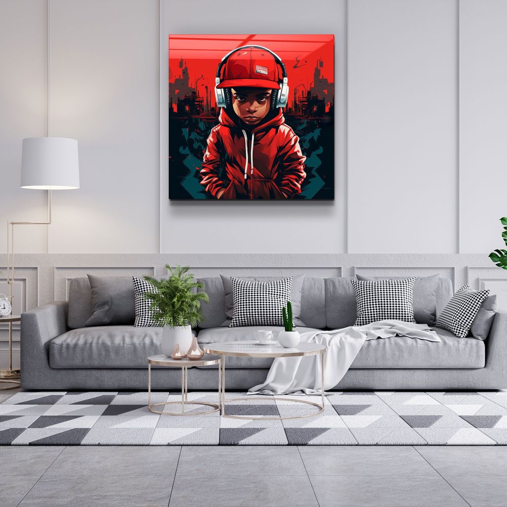 Other wall decoration - Hey Man Designers Collection Glass Wall Art 100CMX100CM - ARTDESIGNA